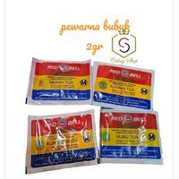 Gambar pewarna BUBUK makanan Redbell Red bell sachet kuning tua / merah tua / hijau tua / kuning muda - K . Tua, 10sachet dari Celing shop undefined 1 Tokopedia
