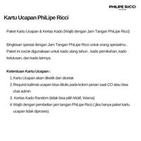 Gambar PhiLipe Ricci  Paket Kartu Ucapan dan Kertas Kado (Wajib Dengan Jam Tangan) - Kartu Ucapan dari PhiLipe Ricci_NEW undefined 2 Tokopedia