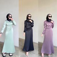 Gambar FRESYA Dress Satin Silk Kondangan Dress Silk Premium Dress Lamaran Kondangan Graduation By SELIA FASHION SHOP - Mauve, ALL SIZE dari selia fashion shop undefined 1 Tokopedia
