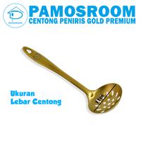 Gambar Pamosroom Centong Peniris Stainless Gold Soup Ladle Sendok Peniris Makanan Centong Stainless dari pamosroom undefined 3 Tokopedia