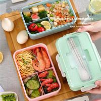 Gambar VISHAL Kotak Makan Jerami Anti Tumpah / Kotak Bekal Makan Siang Tempat Makanan Lunch Box 1 Set / Lunch Box Tempat Makan BPA FREE VS-1 - Random dari VISHAL undefined 4 Tokopedia