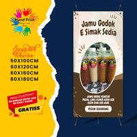Gambar Cetak Spanduk Banner Jamu Herbal MMT Spanduk Custom 60x160 - 60x160CM dari Hand Print undefined 1 Tokopedia