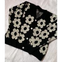 Gambar Cardigan Rajut Motif Bunga Crop Baju Tebal Lembut Nyaman - Hitam - Brokenwhite dari Rajutbandung02 undefined 3 Tokopedia