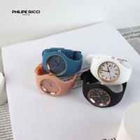 Gambar PhiLipe Ricci Jam Tangan Wanita Kecil Original Cewek Analog Strap Karet Tali Rubber Diameter Bulat Model Simpel Kekinian 9063 Woman Watches Modern Free Box - Biru Denim dari PhiLipe Ricci_NEW undefined 4 Tokopedia