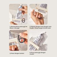 Gambar Vixplorn Alat Putar Pencet Gulung Tube Krim Kosmetik Toothpaste Squeeze / Pemutar Odol Gigi/Dispenser Pasta Gigi Mewah / Toothpaste Dispenser - Putih dari Vixplorn undefined 4 Tokopedia