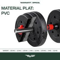 Gambar WANNAFIT Plat Dumbbell / Barbell PVC | Plate Dumbel Barbel 1kg 1,5kg 2kg 2,5kg 3kg 3,5kg | Alat Latihan Beban - 1,25kg dari Wannafit Store undefined 3 Tokopedia