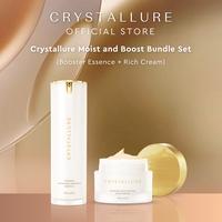 Gambar Crystallure Moist and Boost Bundle Set- Supreme Activating Booster Essence & Supreme Revitalizing Rich Cream Brightening - Paket Perawatan Wajah  Anti Aging  with Gold Peptide Crystals - Overnight Cream dari CRYSTALLURESHOP undefined 3 Tokopedia