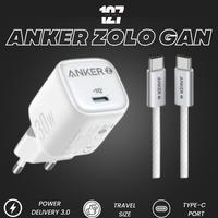 Gambar Anker Charger 30W PD GaN Cas iPhone Super Cepat +Kabel USB-C ke Lightning Charging Ori Garansi Resmi - White dari 127CELL_NEW undefined 1 Tokopedia