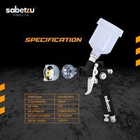Gambar SABETZU Spraygun HVLP Gravity Mini 125ML Airbrush Semprotan Cat Angin - Spray Gun Mini Gravity Nozzle HVLP Airbush 0.8MM - Alat Penyemprot Cat Kompresor Angin - Penyemprot Body Mobil Motor - Alat Penyemprot Cat Body Repaint Repair Kendaraan dari Sabetzu Indonesia undefined 3 Tokopedia