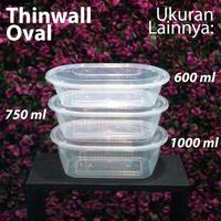 Gambar Thinwall Oval 750 ml Hitam - Food Container - Kotak Makanan - Warna dari E-QuPack undefined 4 Tokopedia