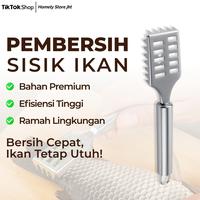 Gambar Alat pembersih sisik kulit ikan stainlees steel anti karat Dapur Gagang Stainless Seafood dari HOMELY STORE JKT undefined 1 Tokopedia