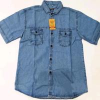 Gambar KEMEJA JEANS PANJANG PENDEK BIRU TUA MUDA DENIM PRIA WANITA DISTRO CASUAL TRENDY TEBAL ADEM Formal Keren Baju Dewasa - PendekBiruTua, L dari NILNAFIZ STORE undefined 4 Tokopedia