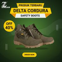 Gambar Sepatu Delta Cordura 6'In Safety Green Boots Safety Ujung Besi Shoes Pria Hiking Outdoor - Green, 38 dari Black Tiger Outdoor undefined 1 Tokopedia
