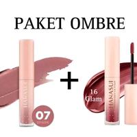 Gambar PAKET OMBRE LIPCREAM HANASUI isi 2 Liquid - BROWN SUGAR(Boba 02) + GLAM(16) dari Sabilla kosmetik undefined 3 Tokopedia