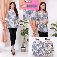 Gambar LAUSA STORE Kemeja Hannia Flow Atasan Wanita Kasual Model Simple Kekinian Gaya Modis - Hitam, One Size dari LAUSA STORE1 undefined 1 Tokopedia
