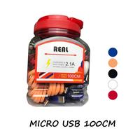Gambar [GROSIR] KABEL DATA REAL MICRO USB FREE TOPLES / V8 KABEL DATA  2.4 A 100 CM Cable Charger dari GEROBAK ACC undefined 1 Tokopedia