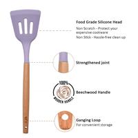 Gambar [EXCLUSIVE CREATOR] JIB Silicone Slotted Spatula / Silicone Utensil / Utensile Slotted Turner Kayu Silicon - Soil Brown dari JIB Indonesia undefined 4 Tokopedia