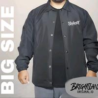 Gambar Jaket Coach Slipknot Limited Edition Big Size | Jaket Parasut Windbreaker Jumbo Bomber Hitam Waterproof Pria Kerja Nyaman Muda - Hitam, 3xL dari brightlandstore undefined 1 Tokopedia