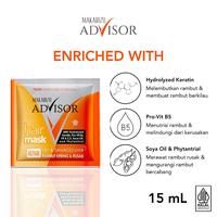 Gambar MAKARIZO - ADVISOR HAIR MASK REPAIR DRY & DAMAGED HAIR SACHET ( 15 ml ) - Masker Rambut Untuk Rambut Kering Menjadi Lembut Bernutrisi Dan Berkilau Dengan Kandungan Pro Vit B5 dari RAJA TRENDY undefined 3 Tokopedia