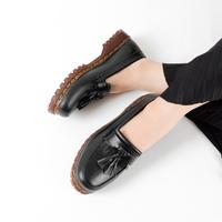 Gambar Sepatu Docmart  Wanita / Loafer Wanita Kulit Bros Up Hitam Shoes Kerja Kasual pantofel Flat Sneakers - Cokelat Bros Up, 36 dari Kakiku Project undefined 5 Tokopedia