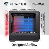 Gambar Casing PC EINAREX PULSE PM400 - Premium Tempered Glass m-ATX Gaming Case with WOODEN Elements - EINAREX PM400 Case Gaming - BLACK dari KomputerMedan OS undefined 4 Tokopedia