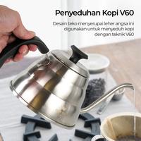Gambar Ketel One Two Cups Coffee Maker Pot Drip Teko Kopi 960ml with Thermometer - Silver dari ALAT KOPI MALANG undefined 2 Tokopedia