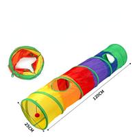 Gambar Terowongan Game Kucing/Terowongan Permainan Kucing pelangi /Mainan Kucing Pet Tunnel Kelinci Model Terowongan Lipat Portable 2 Lubang Warna Pelangi - Biru dari HQ.HOUSE undefined 3 Tokopedia