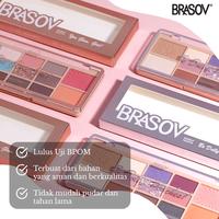 Gambar BRASOV Makeup Palette Eye Shadow Blush On - Eyeshadow pallate Waterproof Lasting - 01 You Glow Girl dari SAKURA KOSMETIK_NEW undefined 2 Tokopedia