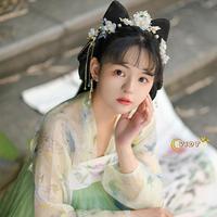 Gambar GETNOIVAS Set Hiasan Kepala Rambut Panjang dengan Desain Bunga Anting-Anting Aksesoris Hanfu Gaya Tradisional Cina Buatan Tangan dari fitnessapparel undefined 3 Tokopedia