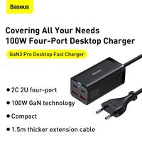 Gambar Baseus Adaptor Charger Gan3 Pro 100W 2 Type C 2 USB 4 in 1 Super Fast Charging Adapter Casan Quick Charge PD 65 Watt Lobang Original Laptop Macbook Mac dari Pampam Shop undefined 2 Tokopedia