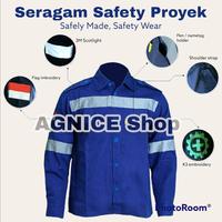 Gambar Wearpack Safety Lengan Panjang Baju Seragam Kerja Pabrik Proyek - Merah, M dari AGNICE Shop undefined 3 Tokopedia