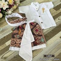Gambar Setelan Anak Baju Safari Anak Laki Laki Bawahan Kamen Saput Jadi Udeng Bali - A dari Floretta Kebaya undefined 2 Tokopedia