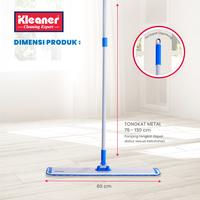 Gambar [COD] Kleaner Pel Lantai Alumunium Flat Mop 60 cm Microfiber Plastik - Biru dari Kleaner Indonesia undefined 4 Tokopedia