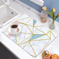 Gambar 【NEW PRODUCT】 Alas saluran air, alas saluran air meja dapur, alas saluran air penyerap anti selip, alas mesin kopi, alas penyerap lumpur diatom, daya serap air cepat, alas penyerap anti selip, alas penyerap kulit, taplak meja, alas meja - K1163SudutBulat, 30cm*40cm dari baiyihousehold undefined 4 Tokopedia