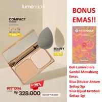 Gambar Lumecolors Paket Hemat Compact Powder Bedak Padat Dan Beauty Blender Make Up Sponge - bb bedak sand dari lumecolors jogja undefined 1 Tokopedia