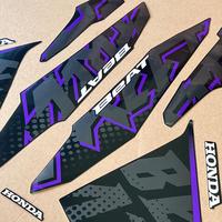 Gambar Striping Stiker Honda Beat Street 2024 2025 full hitam ungu list motor standar Fullset dari Barokah Striping undefined 5 Tokopedia
