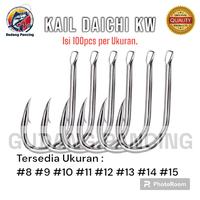 Gambar Kail pancing Daichi KW isi 100pcs cocok untuk membuat mata kail garong baronang dan mata kail metal jig terbuat dari bahan stainless steel anti karat dan sangat tajam dengan kualitas bahan yang bagus dan tahan lama - Ukuran #9 dari Gudang Pancing Jakarta undefined 1 Tokopedia