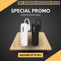 Gambar Kang Iwan Store - Handsfree Headset Bluetooth Single Ear - Hitam dari Kang Iwan Store undefined 1 Tokopedia