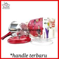 Gambar panci Presto/ pengukus / NEW SUPRA PRESSURE 8L / PRESTO SUPRA 8 LITER - new merah - tosca + tutup kaca dari WB Houseware_NEW undefined 2 Tokopedia