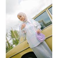 Gambar Haidee & Orlin Gania Blouse - Stripe Soft Green and Pink dari Toko Ihsan Berkah 3 undefined 2 Tokopedia