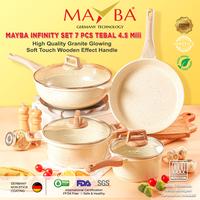 Gambar [FLASHSALE] PANCI Mayba Infinity 7 PCs Masterpiece Germany Granite isi 7 Set MAYBA INFINITY Cookware set || Kuali wok pan - Panci casserole - Wajan fry pan Granit Marble terbaik masak peralatan silicone dapur Kaca Kitchenware - INFINITY MIDDLE dari Gohappy Store undefined 1 Tokopedia