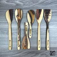 Gambar DADALALA Sodet / Spatula Kayu Set (6 in 1) Panjang 35 Cm Anti Lengket dan Tahan Panas - 2 Varian - SET ISI 6 MAHONI dari Dadalala undefined 5 Tokopedia