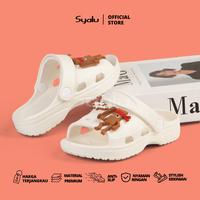 Gambar Sandal Selop Anak Korean Jibbitz Tung Tung Tung Sahur Tali Depan kekinian - CREAM, 25 dari syalu undefined 3 Tokopedia