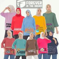 Gambar Kaos Wanita Oversize Motif DTF Terbaru Atasan Muslimah Panjang Lengan 7 per 8 Cotton Combed 24s Bahan Adem Nyaman Sablon Baju Katun Cewek Dewasa - Biru Just Be A Nice, M dari Fikacu undefined 1 Tokopedia