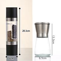 Gambar Vinnatsu 200ML Botol Penggiling Bumbu Manual Botol Grinder Bumbu Manual Pepper Penggiling Lada Garam Penggiling Pepper 2 in 1 Stainless Steel Pepper Grinder Bumbu Dapur - Plastik panjang dari Vinnatsu undefined 2 Tokopedia