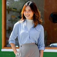 Gambar Cressida Doodle Kemeja Wanita Biru - Ylkal.kr005b dari Cressida undefined 1 Tokopedia