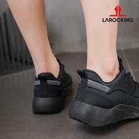 Gambar Sepatu Sneakers Larocking Zavyr Hitam Polos untuk Running, Gym, dan Aktivitas Sehari-hari - Ukuran 37-44 - Outdoor Outdoor - Lari - Hitam Polos, 37 dari Larocking undefined 5 Tokopedia