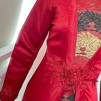 Gambar Missnomi - Ashiva Gamis Red / Baju Wanita Muslim Dress Dewasa Lebaran Remaja Rayon Katun Maxi Panjang Motif - RED dari Miss Nomi undefined 2 Tokopedia