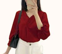 Gambar JJJ LYN - Blouse Jane Atasan Wanita Atasan Kasual Atasan Kerja - Putih, L dari JJJ LYN undefined 5 Tokopedia