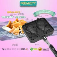 Gambar Cetakan kue Taiyaki Maker Anti lengket Panci Waffle maker bungeoppang aluminium ikan Pancake Snack - Black dari Gohappy Store undefined 1 Tokopedia